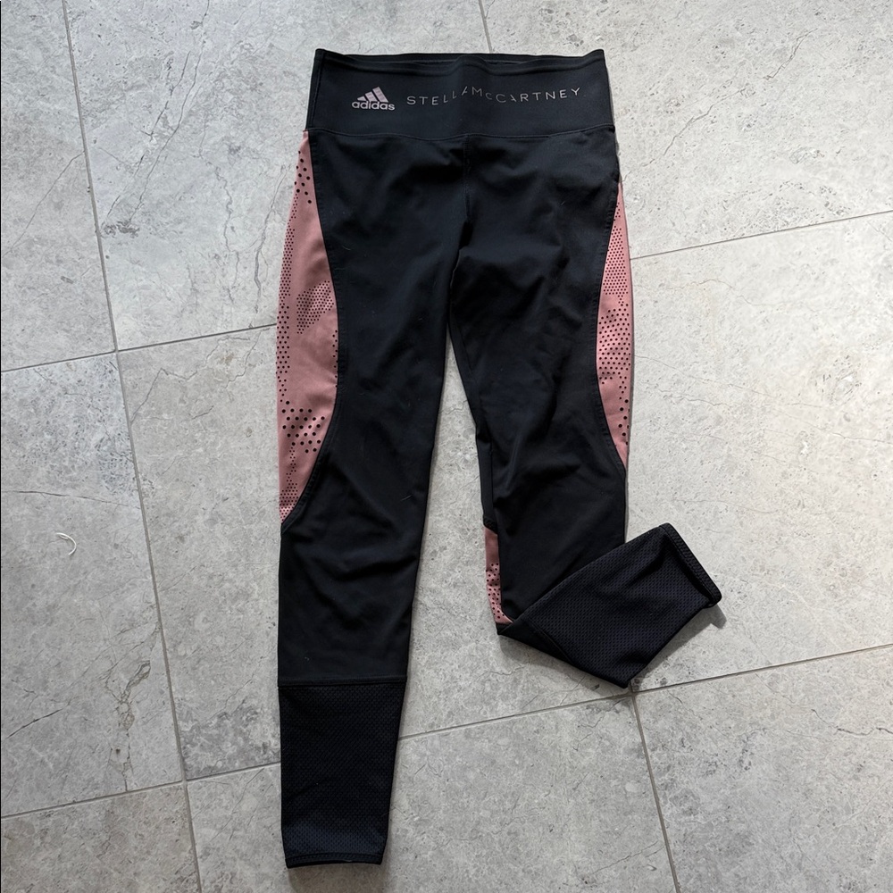Adidas by Stella McCartney Black and Mauve Leggings